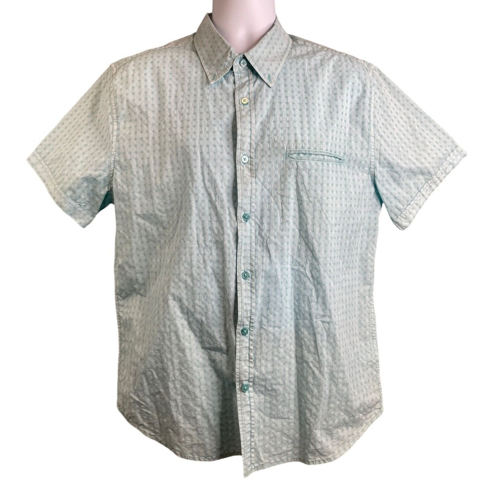 DESIGUAL‎ Regular Fit Short Sleeve Shirt Sz XL 100% Cotton Embroidered Casual